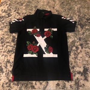 Rose collar shirt